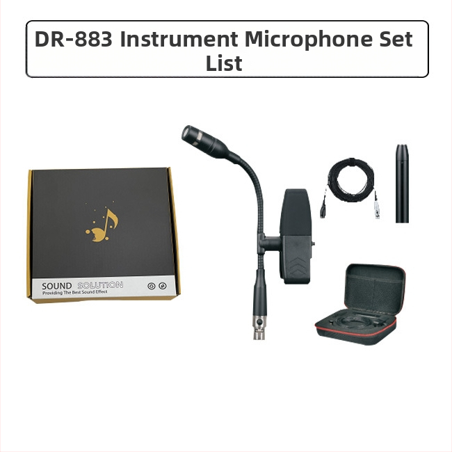 Безжичен кондензаторен инструментален микрофон за саксофон, валторна и тромпет — Dr.MIC/teacher Mai; насочване с форма на сърце; SNR ≥85 dB