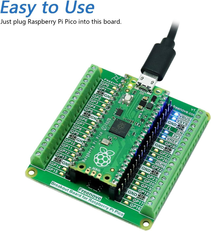 Shield kapica za Raspberry Pi Pico s pinovima (FNK0081, Aiqu, Mono, Kompatibilno s Raspberry Pi Pico)