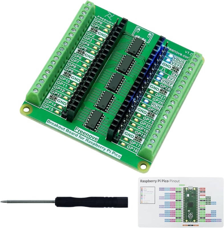 Κάλυμμα Shield με ακίδες για Raspberry Pi Pico (FNK0081, Aiqu, Mono, Συμβατό με Raspberry Pi Pico)