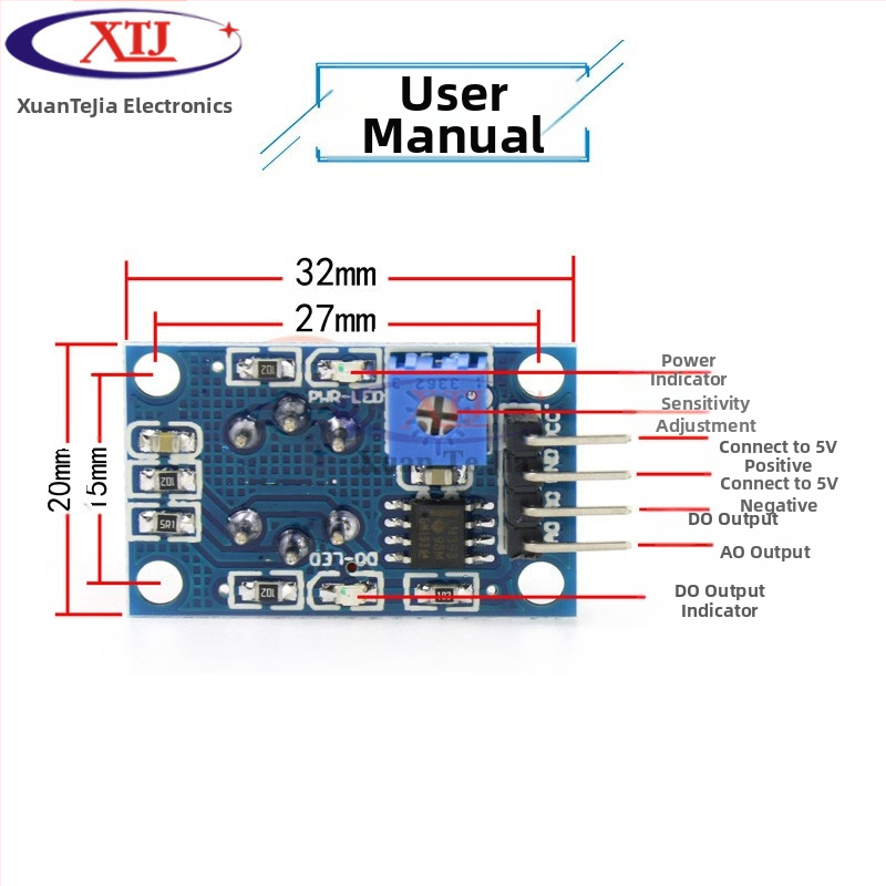 MQ-135 газов сензорен модул за мониторинг на качеството на въздуха с аларма