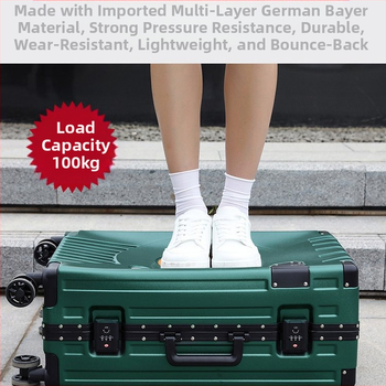 Θήκη ταξιδιού-οργανωτής με αλουμινένιο περίβλημα, φερμουάρ, επένδυση ABS+PC, κατάλληλο για μητέρα-παιδί