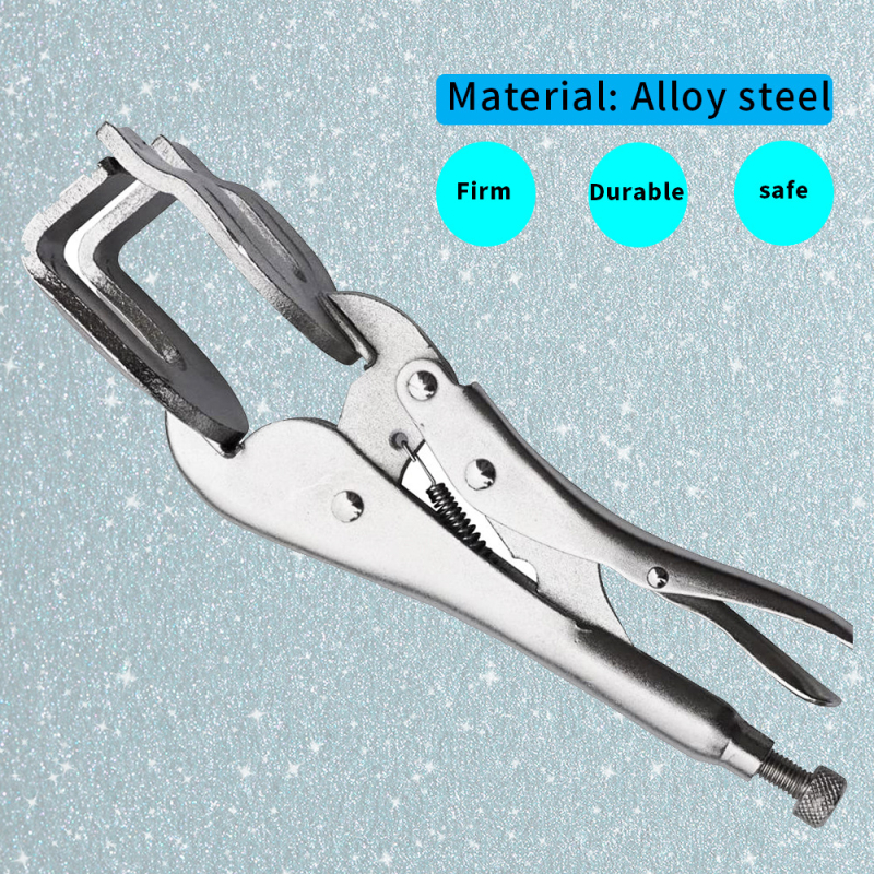 MACWORK W-тип заваръчни клещи, челюсти от 45# стомана, челюстно отваряне 15 мм, тегло 599 g, тежък заваръчен инструмент