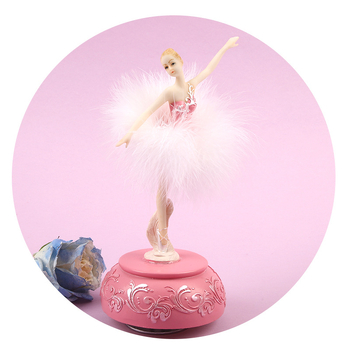 Φιγούρα από Xin Hongmao - Κορίτσι μπαλέτου με μουσικό κουτί, συνθετική ρητίνη