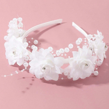 Κορεατικού στυλ χειροποίητη κορδέλα μαλλιών με ψεύτικες πέρλες, φρέσκια και γλυκιά