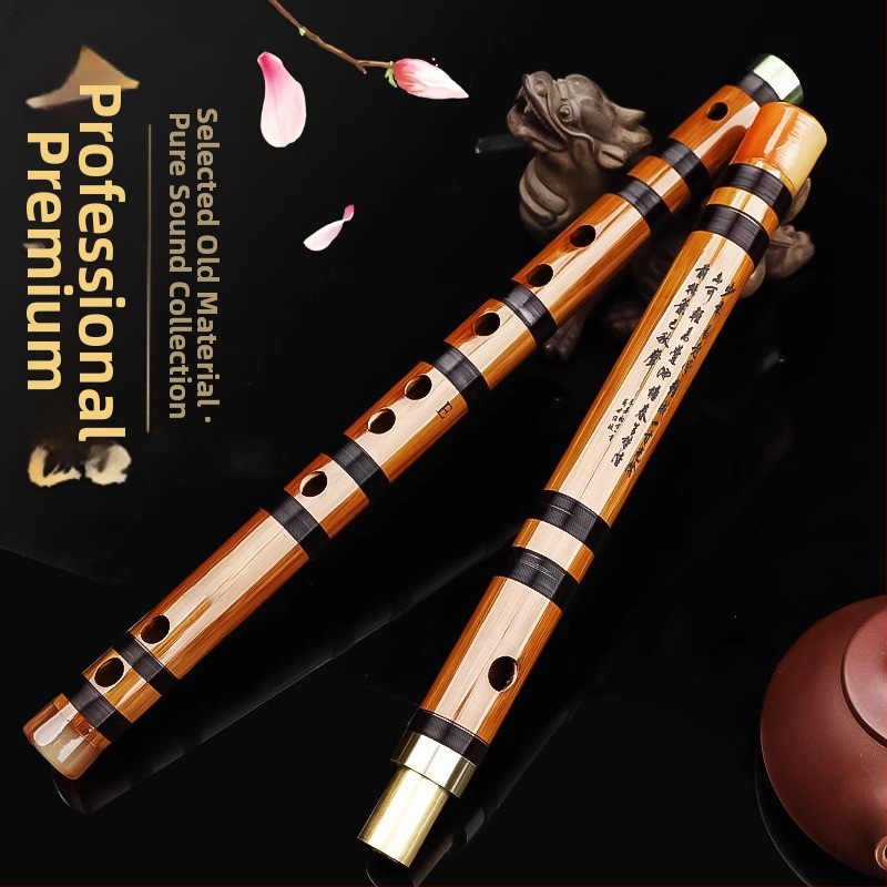 Dana 882 dviejų dalių bambusinė fleita su flanelės dėklu