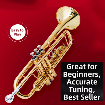 Trombita B-flat hangolású, 3 szele, sárgaréz hangszer