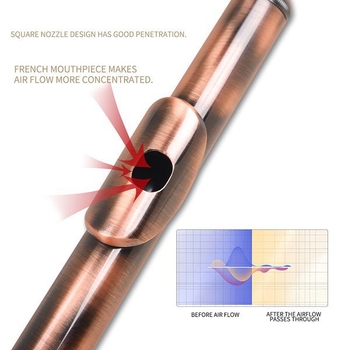 Σετ φλάουτο με 16 τρύπες σε κλειδί C, κράμα νικελ-αργύρου