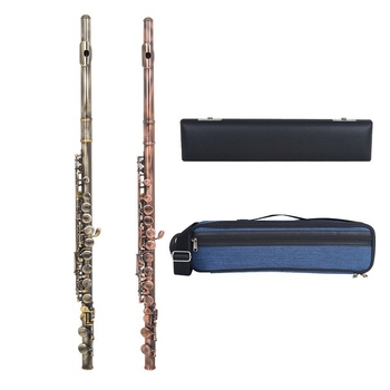 Σετ φλάουτο με 16 τρύπες σε κλειδί C, κράμα νικελ-αργύρου