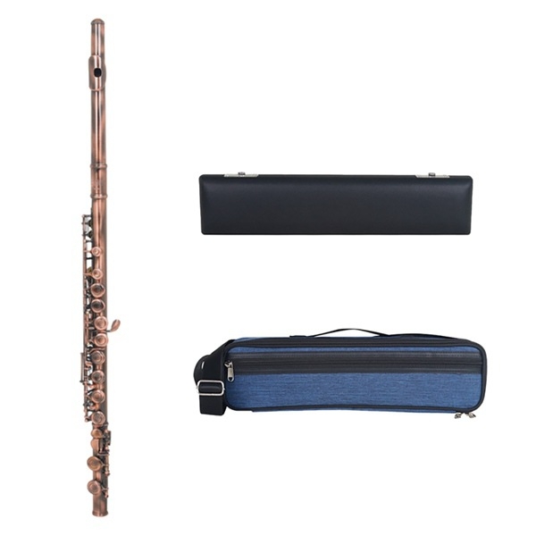 Set de flaută cu 16 găuri, în tonalitate C, aliaj nichel-argentiu