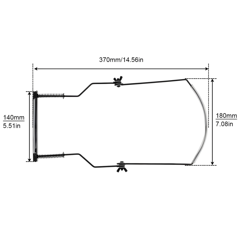 Držač za harmoniku, metalni podesivi klip za vrat, za harmoniku s 10 rupama