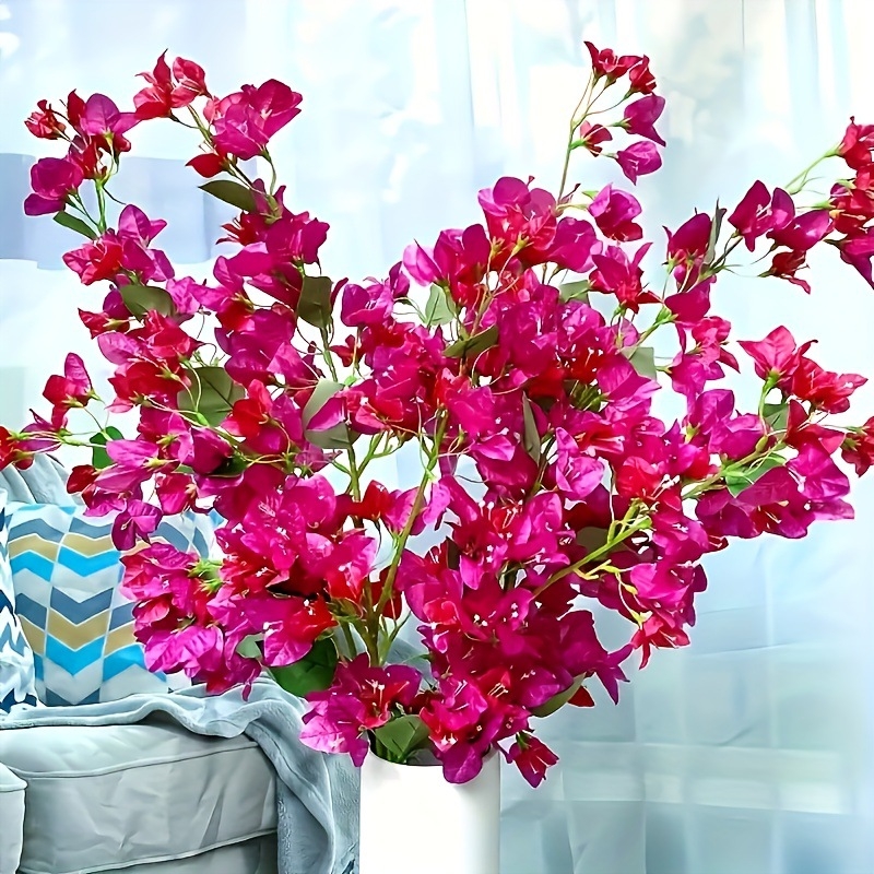 Dirbtinis bougainvillea žiedas iš šilko — namų dekorui, vestuvėms ir fotografijos rekvizitams — stilizavimas, reljefas, įpurškimo liejimas, ekrano spausdinimas; Įvairovė 18904525367