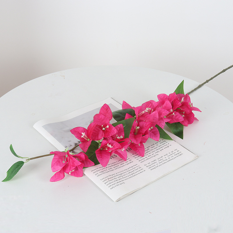 Dirbtinis bougainvillea žiedas iš šilko — namų dekorui, vestuvėms ir fotografijos rekvizitams — stilizavimas, reljefas, įpurškimo liejimas, ekrano spausdinimas; Įvairovė 18904525367