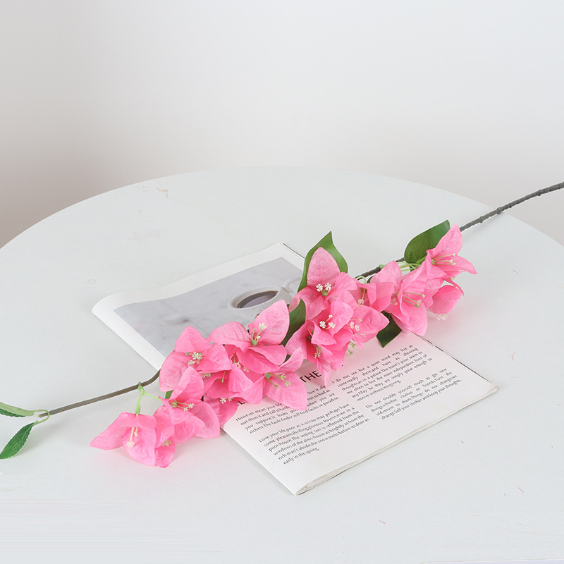 Dirbtinis bougainvillea žiedas iš šilko — namų dekorui, vestuvėms ir fotografijos rekvizitams — stilizavimas, reljefas, įpurškimo liejimas, ekrano spausdinimas; Įvairovė 18904525367