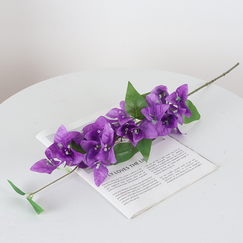Dirbtinis bougainvillea žiedas iš šilko — namų dekorui, vestuvėms ir fotografijos rekvizitams — stilizavimas, reljefas, įpurškimo liejimas, ekrano spausdinimas; Įvairovė 18904525367