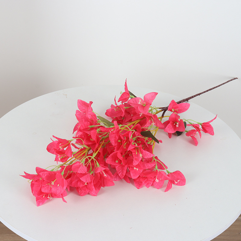 Dirbtinis bougainvillea žiedas iš šilko — namų dekorui, vestuvėms ir fotografijos rekvizitams — stilizavimas, reljefas, įpurškimo liejimas, ekrano spausdinimas; Įvairovė 18904525367