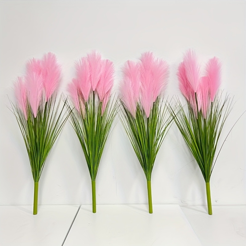 Изкуствен букет от тръстика – мек PVC, стилова изработка и инжекционно формиране, симулирана градинска разновидност, за сватба, открити пространства, реквизит за фотография и домашна декорация