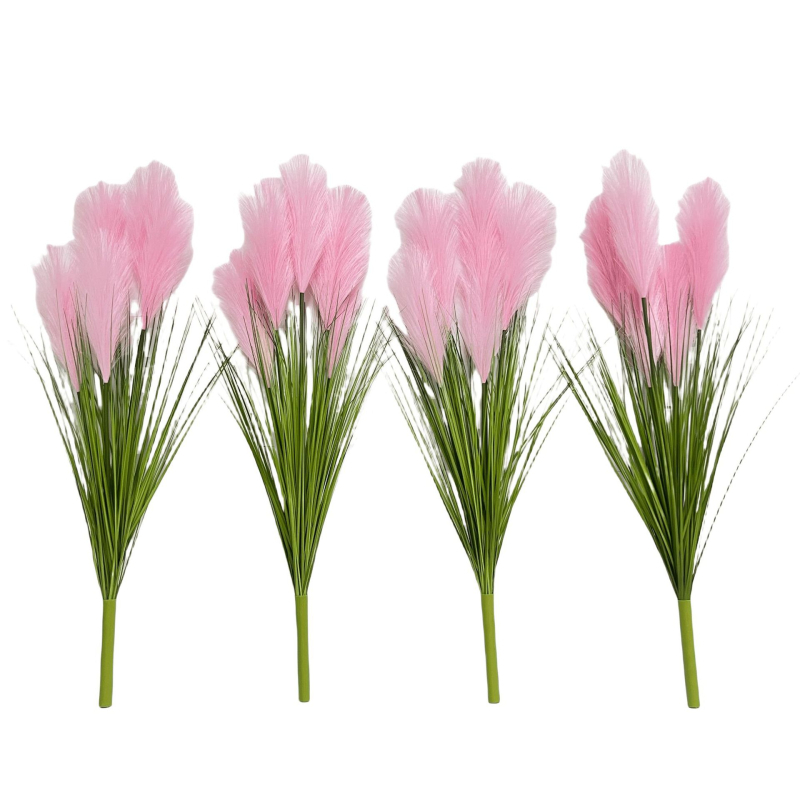 Изкуствен букет от тръстика – мек PVC, стилова изработка и инжекционно формиране, симулирана градинска разновидност, за сватба, открити пространства, реквизит за фотография и домашна декорация