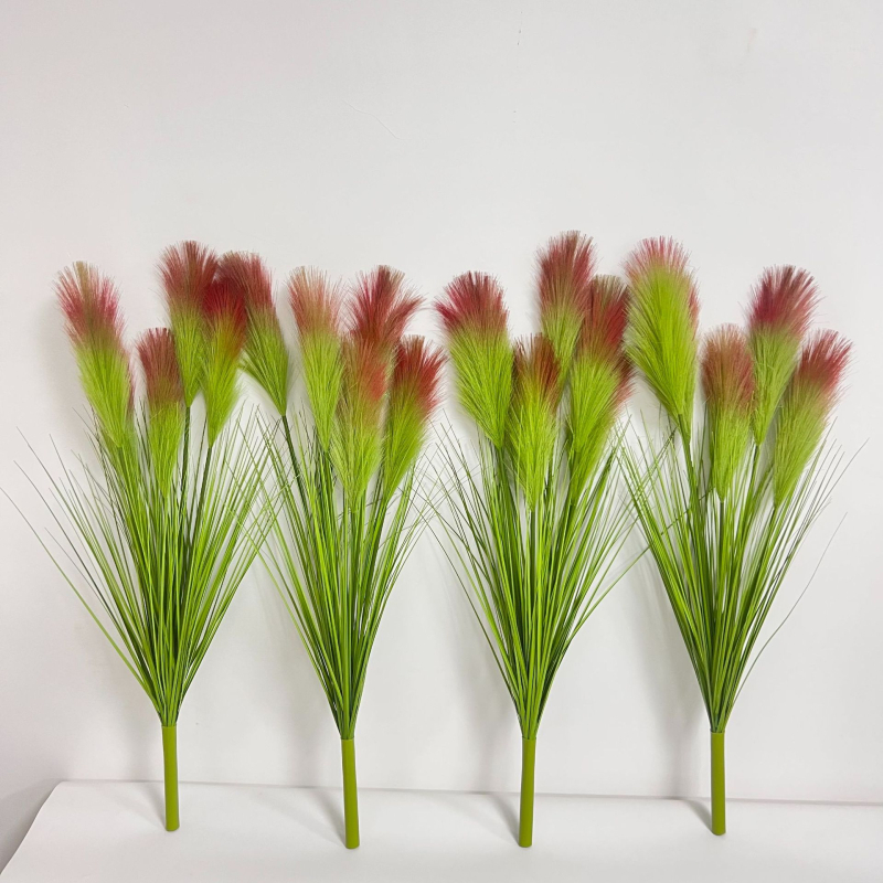 Изкуствен букет от тръстика – мек PVC, стилова изработка и инжекционно формиране, симулирана градинска разновидност, за сватба, открити пространства, реквизит за фотография и домашна декорация