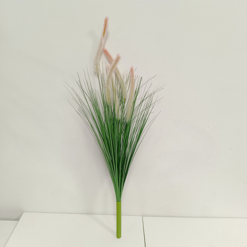 Изкуствен букет от тръстика – мек PVC, стилова изработка и инжекционно формиране, симулирана градинска разновидност, за сватба, открити пространства, реквизит за фотография и домашна декорация