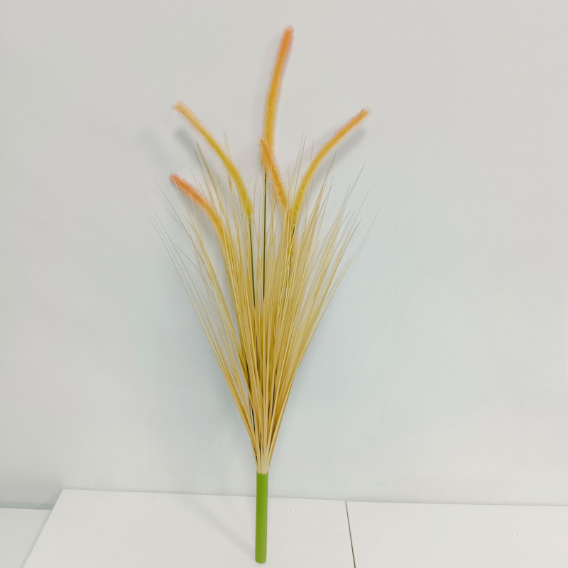 Изкуствен букет от тръстика – мек PVC, стилова изработка и инжекционно формиране, симулирана градинска разновидност, за сватба, открити пространства, реквизит за фотография и домашна декорация