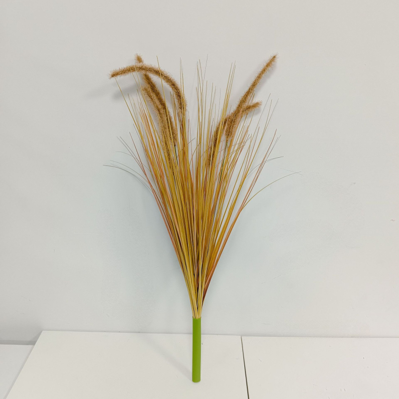 Изкуствен букет от тръстика – мек PVC, стилова изработка и инжекционно формиране, симулирана градинска разновидност, за сватба, открити пространства, реквизит за фотография и домашна декорация