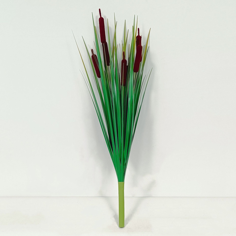 Изкуствен букет от тръстика – мек PVC, стилова изработка и инжекционно формиране, симулирана градинска разновидност, за сватба, открити пространства, реквизит за фотография и домашна декорация