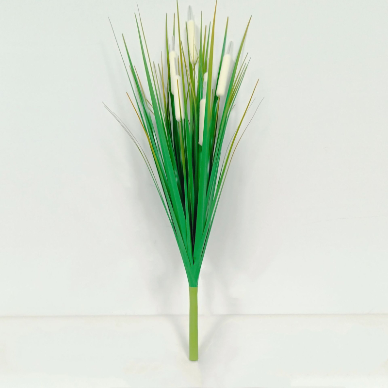 Изкуствен букет от тръстика – мек PVC, стилова изработка и инжекционно формиране, симулирана градинска разновидност, за сватба, открити пространства, реквизит за фотография и домашна декорация