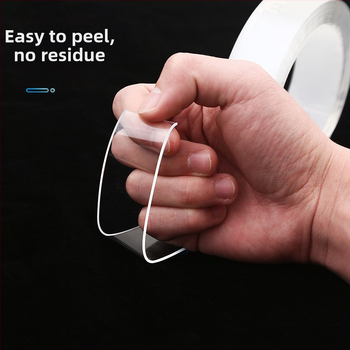 Νάνο διπλής όψεως αυτοκόλλητη ταινία τοίχου - Διαφανής, Αδιάβροχη, Υψηλό ιξώδες, Χωρίς κατάλοιπα