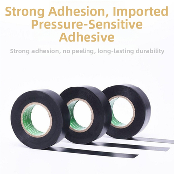 Електрическа изолационна лента, PVC, ултра тънка, огнеустойчива и водоустойчива, едностранна, с подложка за обелване, 10 ролки