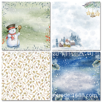 DIY άλμπουμ/σκραπμποκ φόντο χαρτί — μονόπλευρο μοτίβο PA2011, Μοντέλο 2011, χωρίς κόλλα, έτοιμο για δώρο