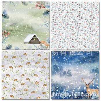 DIY άλμπουμ/σκραπμποκ φόντο χαρτί — μονόπλευρο μοτίβο PA2011, Μοντέλο 2011, χωρίς κόλλα, έτοιμο για δώρο