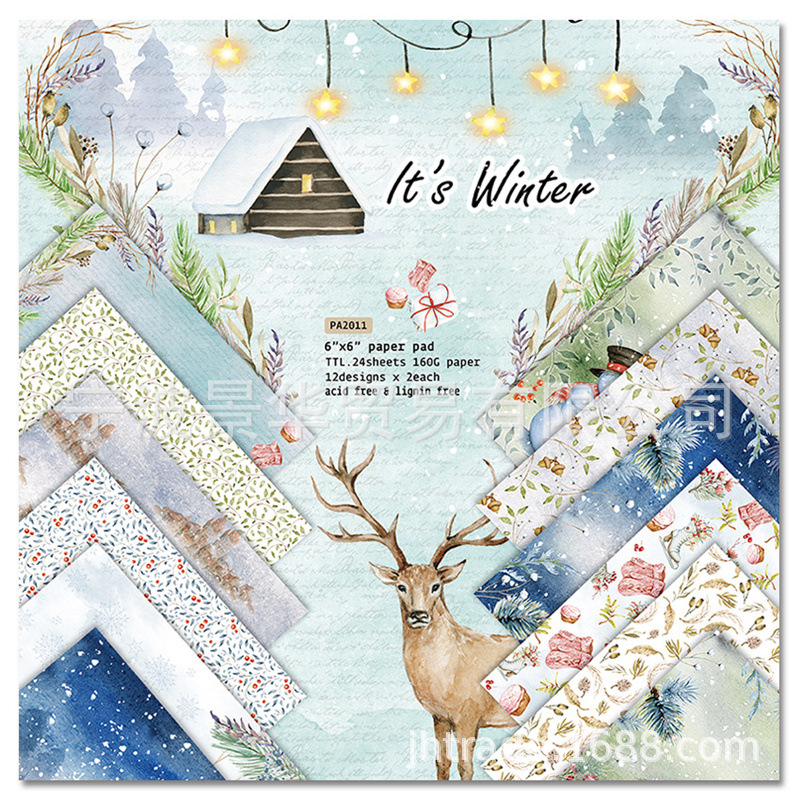 DIY άλμπουμ/σκραπμποκ φόντο χαρτί — μονόπλευρο μοτίβο PA2011, Μοντέλο 2011, χωρίς κόλλα, έτοιμο για δώρο