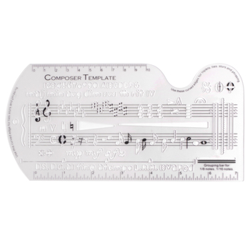Рулер за чертане на петолиний нотен запис — Модел: Drawing Ruler; Материал: Пластмаса; Категория: Cm