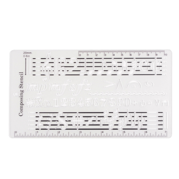 Рулер за чертане на петолиний нотен запис — Модел: Drawing Ruler; Материал: Пластмаса; Категория: Cm