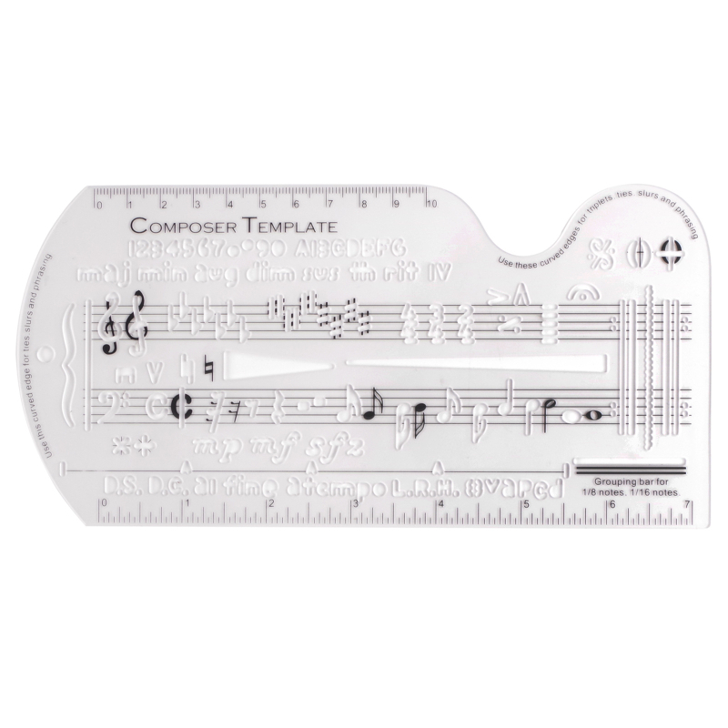 Рулер за чертане на петолиний нотен запис — Модел: Drawing Ruler; Материал: Пластмаса; Категория: Cm