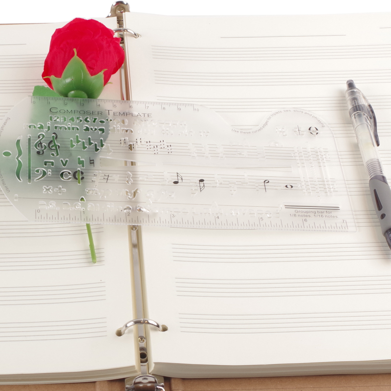 Рулер за чертане на петолиний нотен запис — Модел: Drawing Ruler; Материал: Пластмаса; Категория: Cm