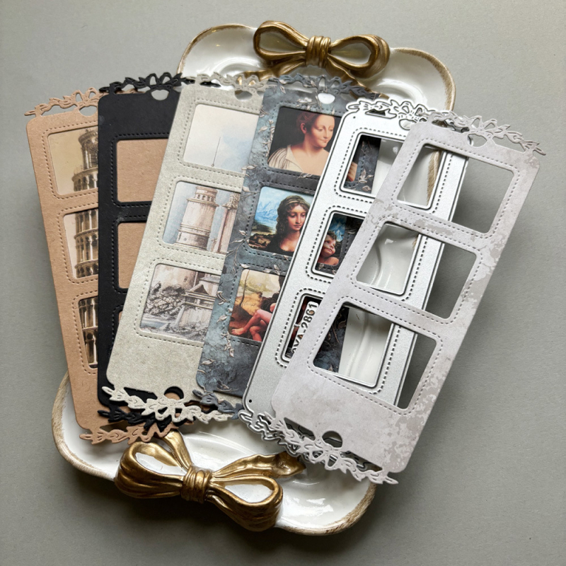 Vintage razidlo na výrez mašličky z karbónovej ocele, pre scrapbooking a DIY koláž; geometrický tvar; kovový nástroj; balené v samostatnom OPP vrecku; čínskeho štýlu
