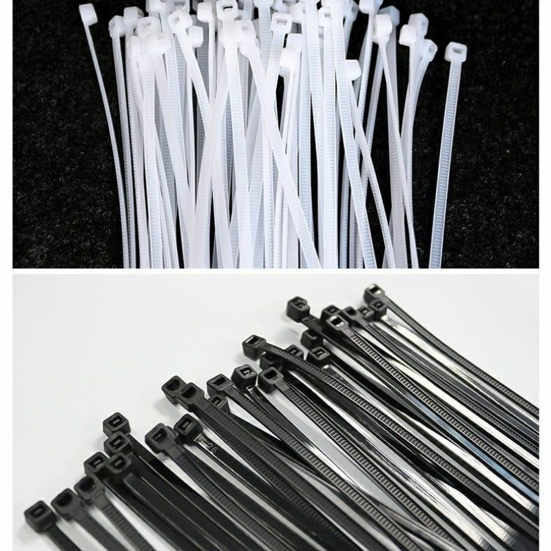 Huiyu Hy010 savarankiškai užsifiksuojantys nailono kabeliniai dirželiai, 1.0 mm storis, PA6/PA66, kabelių tvarkymui