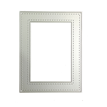 Scrapbook vágóforma, fémes kivitel, öntvényes technológia, félautomatizált gyártás, geometriai dizájn (alkalmas otthoni dekorációhoz)