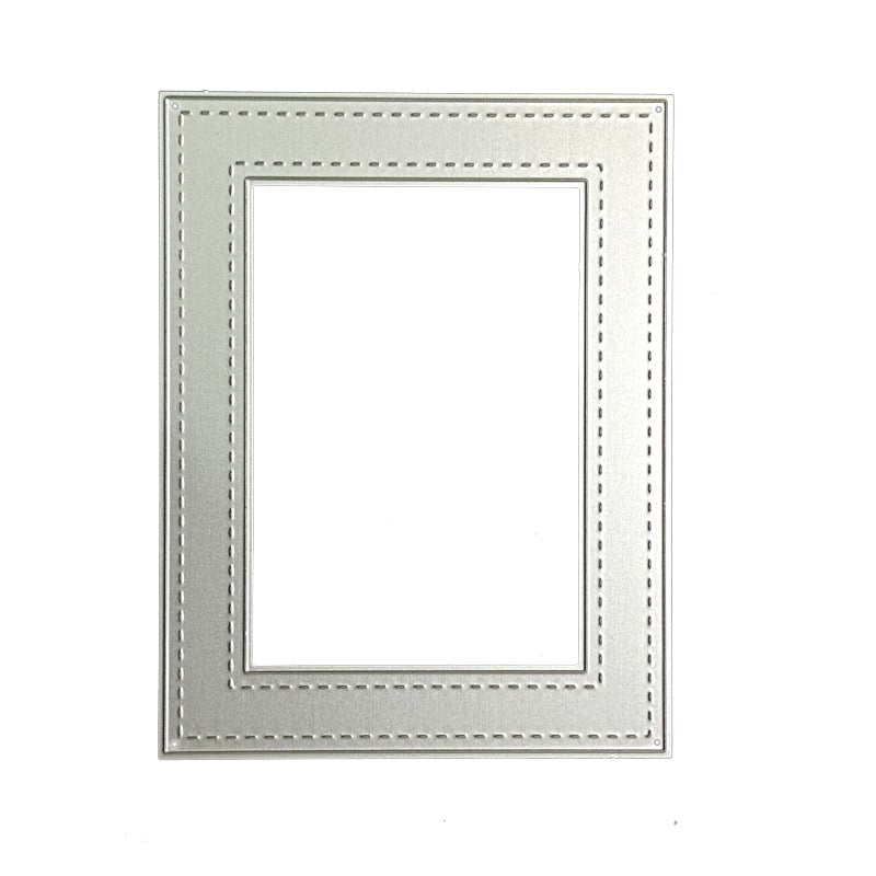 Scrapbook vágóforma, fémes kivitel, öntvényes technológia, félautomatizált gyártás, geometriai dizájn (alkalmas otthoni dekorációhoz)