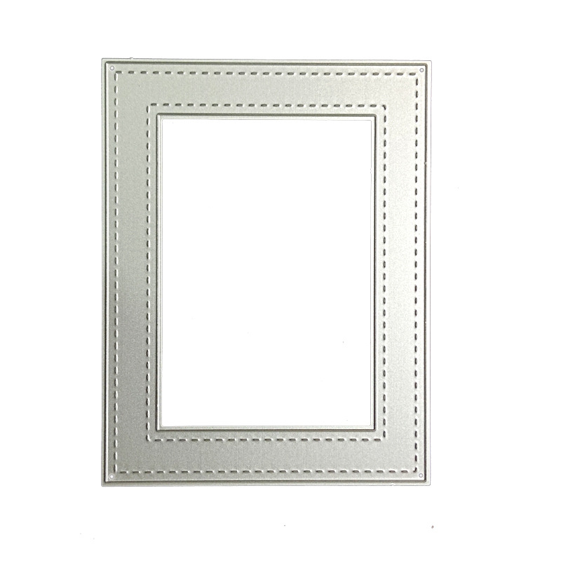 Scrapbook vágóforma, fémes kivitel, öntvényes technológia, félautomatizált gyártás, geometriai dizájn (alkalmas otthoni dekorációhoz)