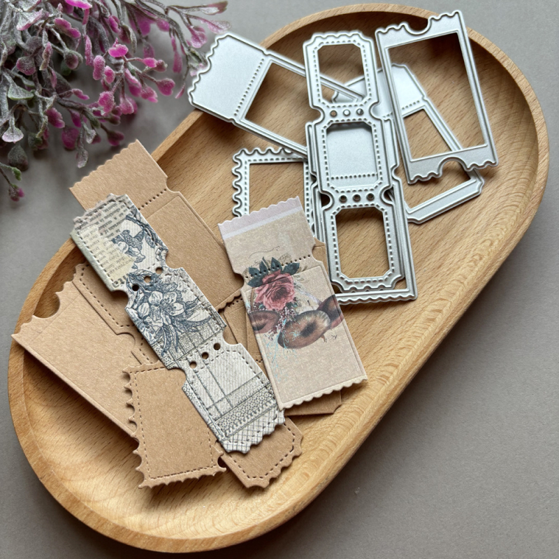 Rezací šablóna na scrapbooking – vintage retro séria, embossing, DIY (Materiál: uhlíková oceľ; Kategória: DIY; Štýl: moderný minimalizmus)