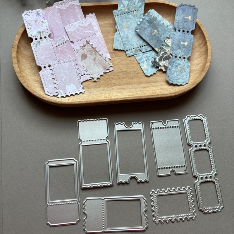 Rezací šablóna na scrapbooking – vintage retro séria, embossing, DIY (Materiál: uhlíková oceľ; Kategória: DIY; Štýl: moderný minimalizmus)