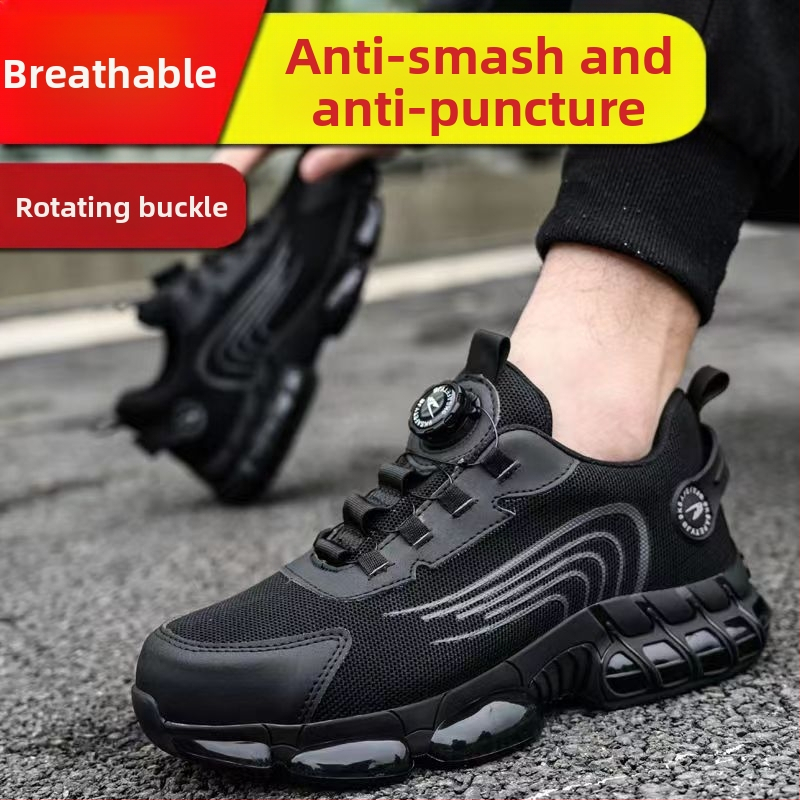 Saugos batai: kvėpuojanti tinklo viršutinė dalis, plieninė nosis, atsparūs smūgiams ir perforacijai, atsparūs slydimui, dėvėjimui