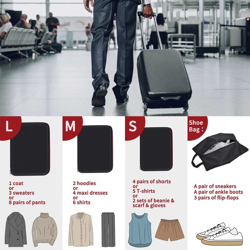 Yihong Kelioniniai kompresiniai saugojimo krepšiai, kubo formos, PP medžiaga, daugiafunkciniai, modelis MG15265, pakuotė 50 vnt.