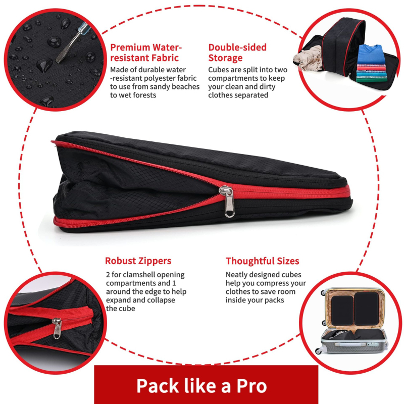 Yihong Kelioniniai kompresiniai saugojimo krepšiai, kubo formos, PP medžiaga, daugiafunkciniai, modelis MG15265, pakuotė 50 vnt.