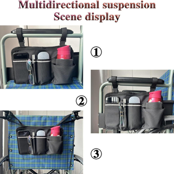 HY καθολική πλευρική τσάντα για καροτσάκι — τύπος τσάντας χεριού, νάιλον, πολυλειτουργική, για ταξίδια, θήκη ποτηριού
