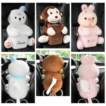 Κάδος απορριμμάτων αυτοκινήτου και θήκη χαρτικών – Αδιάβροχος πλαστικός οργανωτής κεντρικού υποβραχιόνιου, γλυκό σχέδιο καρτούν