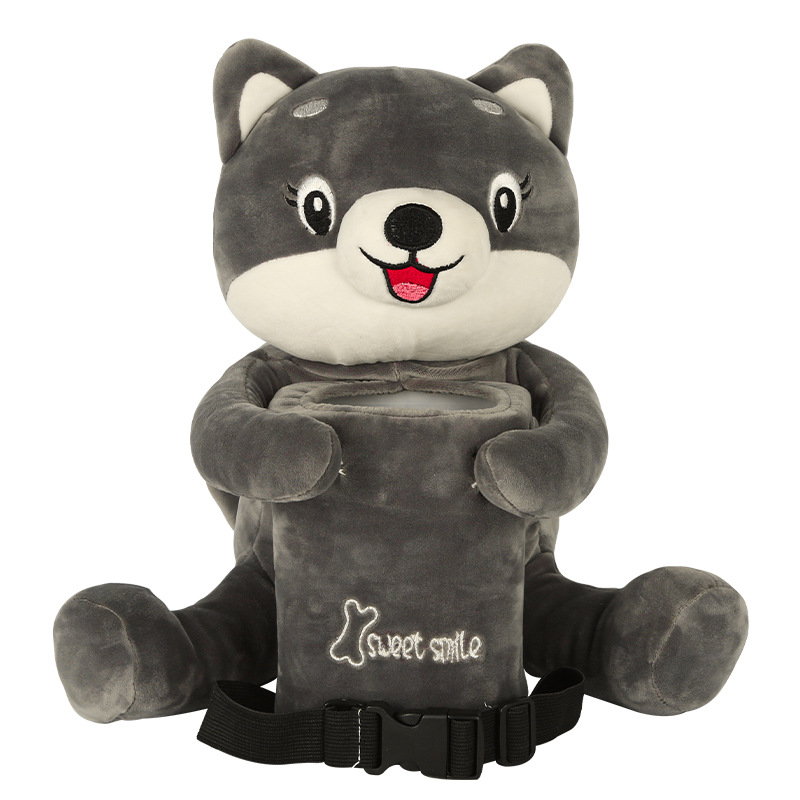 Autó középső kartámaszhoz való szemetes és zsebkendő tartó – Vízálló műanyag szervező, aranyos rajzfilm mintával