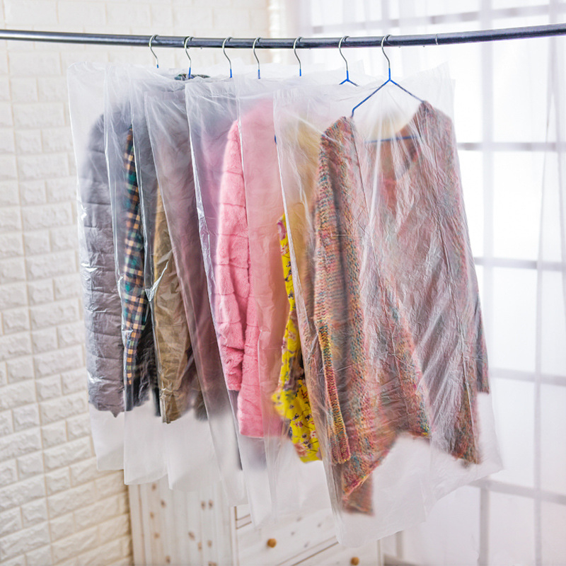 Костюмен калъф за закачане — прозрачен PE пакет за дрехи, защита от прах и влага